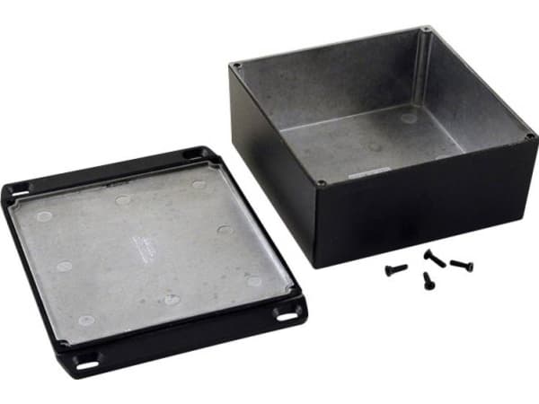 Hammond Electronics 1590WKKFLBK Universalskåp 125 x 125 x 57 Aluminium Svart 1 st