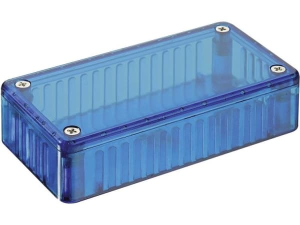 Hammond Electronics Läpinäkyvä polykarbonkabinetti (L x B x K) 100 x 50 x 25 mm Blå