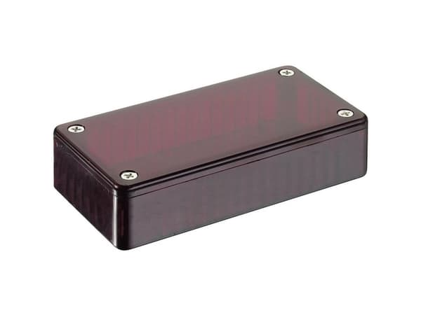 Hammond Elektroniikka Läpinäkyvä polykarbonkabinetti 1591 CTRD (L x B x K) 120 x 65 x 40 mm Rød