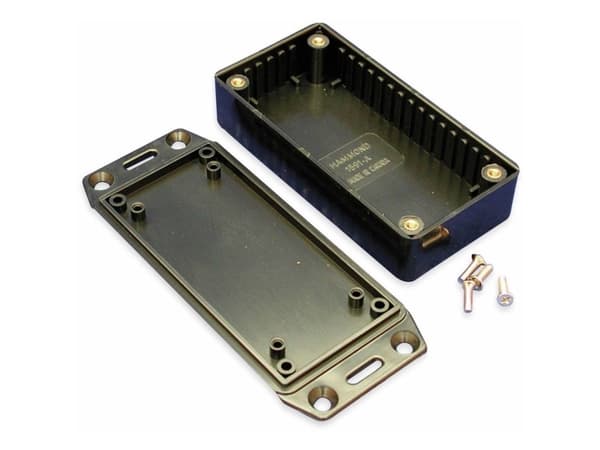 Hammond Electronics 1591AFLBK Euro-kabinet 100 x 50 x 25 ABS Sort 1 stk