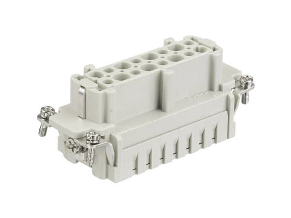 Harting 09 33 010 2716 Anslutningsinsats Han® E 10 + PE Clip spännfjäder 1 st