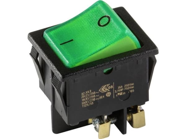 interBär 3636-250.22 Vippekontakt 3636-250.22 250 V/AC 16 A 2 x Off/On Klikkende 1 stk