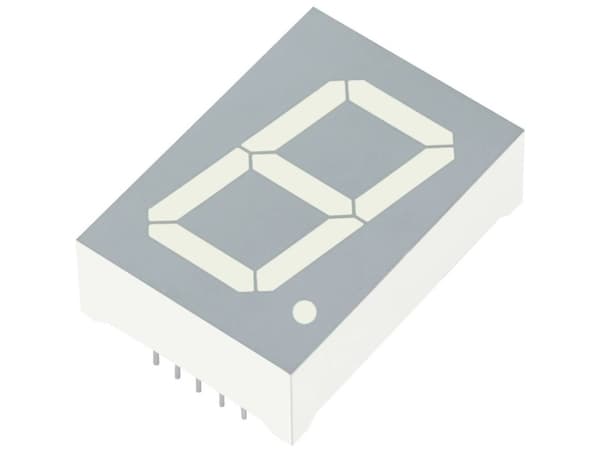 Kingbright 7-segmentsvisning Rød 25.4 mm 3.7 V Ciffertal: 1