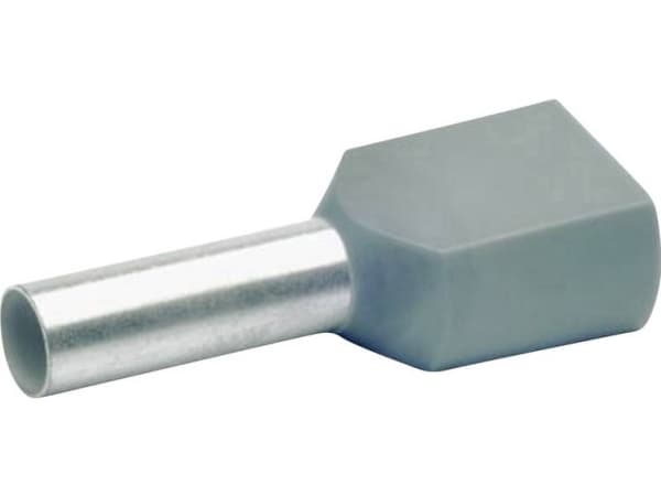 Klauke 87412 Tvillingekabelsko 4 mm² Delvist isoleret Grå 100 stk
