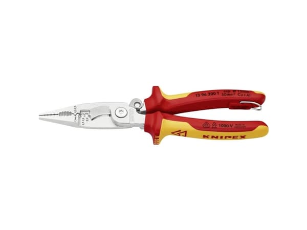Knipex 13 96 200 T, 1,5 cm, Stål, Plast, Rød, Gult, 1000 V, 65 mm