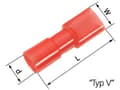 Miniatyrbilde 2 av 5: Lapp L-RA 63 V, L-RA 63 V, Rød, Hunkjønn, Rett, Messing, Polyamid, Messing