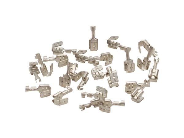 LAPP 63501530 Litteä liitin Liittimen leveys: 6,3 mm Liittimen paksuus: 0,8 mm 180 ° Eristämätön metalli 100 kpl