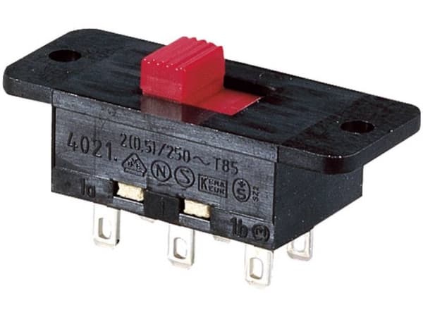 Marquardt 4021.0101 Slide Switch 4021.0101 2 x on/on 250 Vac 2 (0,5) A