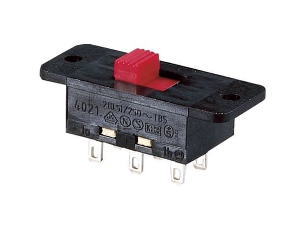 Marquardt 4021.0801 Slide Switch 4021.0801 2 x on/(on) 250 Vac 2 (0.5) A