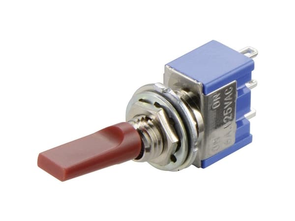 Miyama Minikokoinen keinukytkin 250 V/AC/3 A litteällä varrella N/A N/A N/A