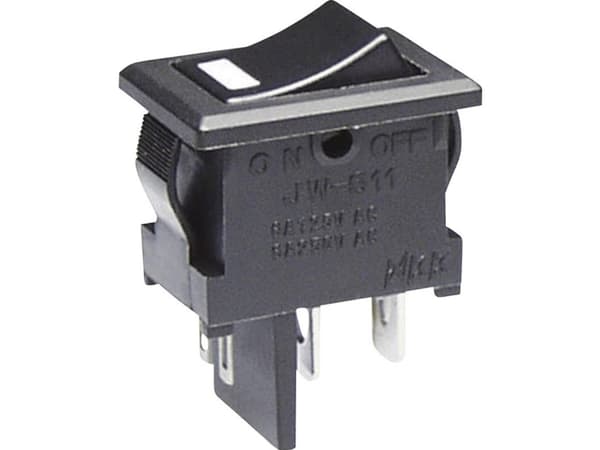 NKK Switches Vippekontakt JWS11RAAC 250 V/AC 10 A 1 x Off/On Klikkende 1 stk