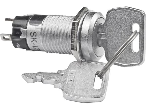 NKK Switches SK13EAW01 Nøglekontakt 250 V/AC 1 A 1 x On/Off/On 2 x 45 ° 1 stk