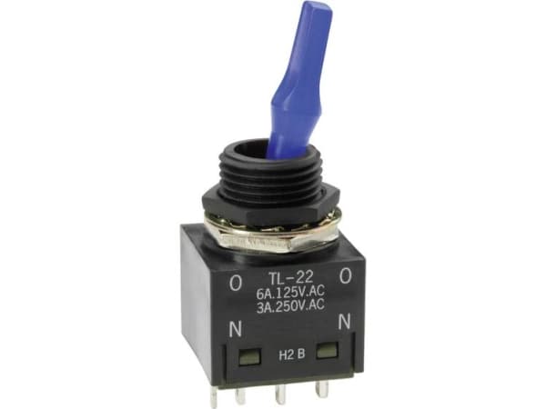 NKK Switches TL22DNAW016G Vippeafbryder 250 V/AC 3 A 2 x On/On Klikkende 1 stk