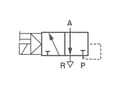 Miniatyrbild 2 av 2: Norgren Mekaniskt manövrerad pneumatisk ventil V50A413A-A213A 24 V/DC Höljets material Aluminium Tätningsmaterial NBR 1 st