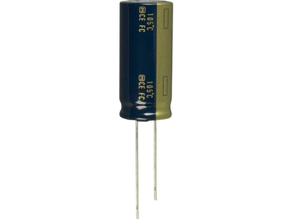Panasonic EEUFC1E472, Fast kondensator, Aluminium, Volum, Sylindriske, Sort, Hvit, DC