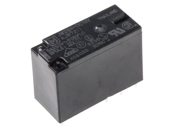 Panasonic JW2SN12 Print relä 12 V/DC 5 A 2 x omkopplare 1 st