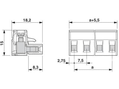 Phoenix GMSTB 2,5/ 4-ST, PCB, Grön, 630 V, 12 A, 7,346 g, 50 styck