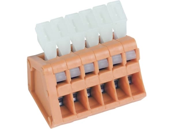 PTR Hartmann AKZ3191/10KD-2.54 Fjederkraftsklemmeblok 0.50 mm² Poltal 10 Orange 1 stk