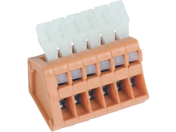 PTR Hartmann AKZ3191/10KD-2.54 Fjederkraftsklemmeblok 0.50 mm² Poltal 10 Orange 1 stk