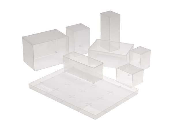 raaco 109888, Set med avdelare, Transparent, Polypropylen (PP), 220 mm, 160 mm, 47,2 mm