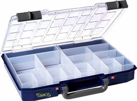 raaco CarryLite 55 4x8-16, Blå, Polykarbonat (PC), Polypropylen (PP), 337 mm, 278 mm, 57 mm, 948 g