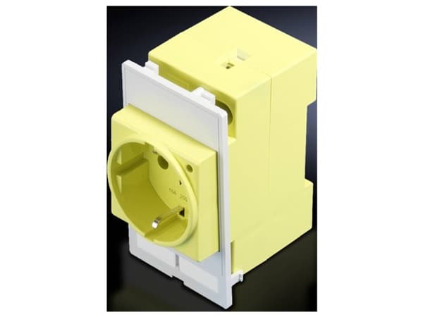 Rittal 2482.410, CEE 7/3, Valkoinen, Keltainen, 230 V, 16 A, 50 Hz, 140 g