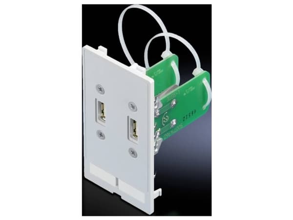 Rittal 2482.540, 2 x USB A, Valkoinen, Polykarbonaatti (PC), IP65, 80 g