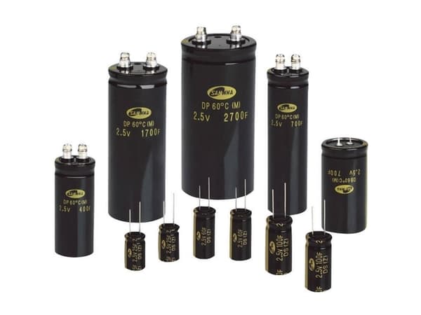 Samwha DB0E407M35060HA Vihreä korkki kondensaattori 400 F 2,5 V/DC 20 % (Ø x L) 35 mm x 60 mm 1 kpl 1 kpl