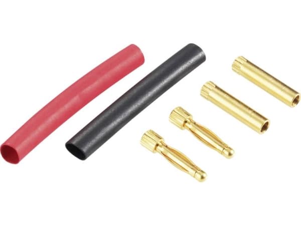 Schnepp DS 2 Alu Bananstik Stik, lige, Tilslutning, lige Stift-diameter: 2 mm Rød, Sort 1 stk