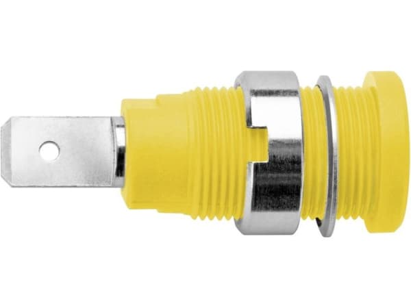 Schützinger SEB 6452 Ni / GNGE Sikkerheds-laboratorietilslutning Tilslutning, indbygning lodret Stift-diameter: 4 mm Grøn, Gul 1 stk