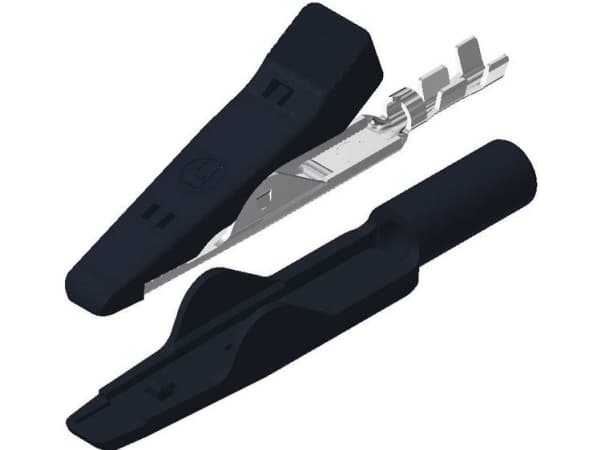 SKS Hirschmann MA 1 Minikokoinen krokotiilileuka Musta Kiristysalue max: 4 mm Pituus: 41,5 mm 1 kpl 1 kpl