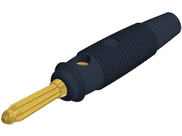 SKS Hirschmann BUELA 30 K AU Bananstik Stik, lige Stift-diameter: 4 mm Sort 1 stk