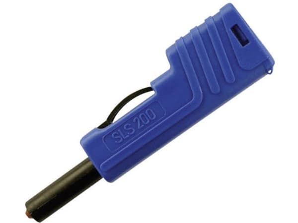 SKS Hirschmann SLS 200 Laboratoriestik Stik, lige Stift-diameter: 4 mm Blå 1 stk
