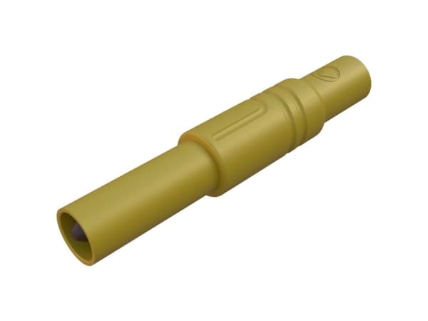 SKS Hirschmann LAS S S G Turvaliitin Liitin, suora Nastan halkaisija: 4 mm Keltainen 1 kpl
