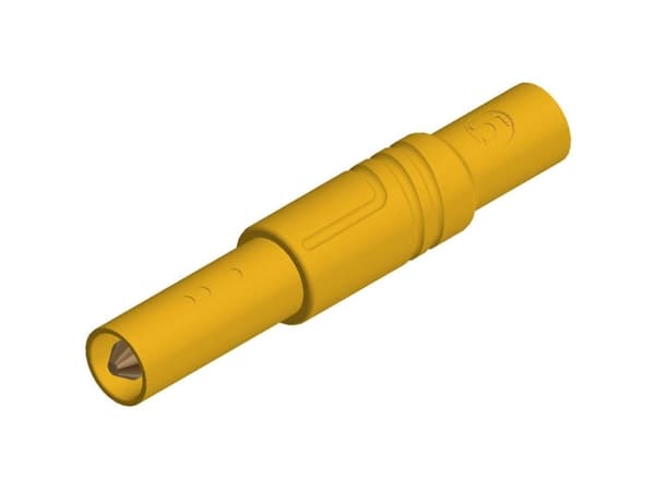 SKS Hirschmann LAS S S G Turvaliitin Liitin, suora Nastan halkaisija: 4 mm Keltainen 1 kpl
