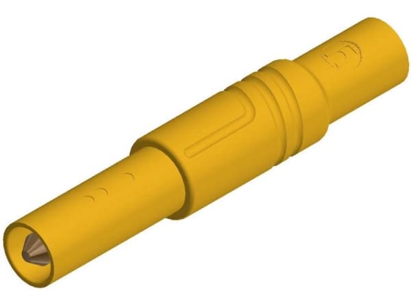 SKS Hirschmann LAS S S G Turvaliitin Liitin, suora Nastan halkaisija: 4 mm Keltainen 1 kpl