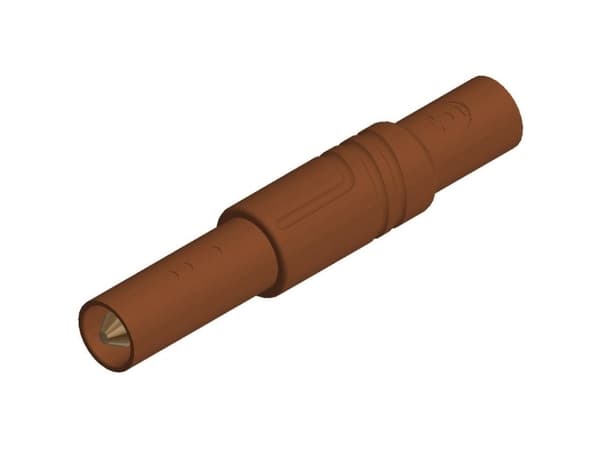 SKS Hirschmann LAS S S G Turvaliitin Liitin, suora Nastan halkaisija: 4 mm Ruskea 1 kpl