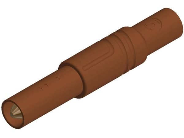SKS Hirschmann LAS S S G Turvaliitin Liitin, suora Nastan halkaisija: 4 mm Ruskea 1 kpl
