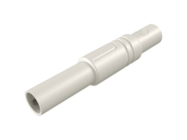 SKS Hirschmann LAS S S G Turvaliitin Liitin, suora Nastan halkaisija: 4 mm Valkoinen 1 kpl