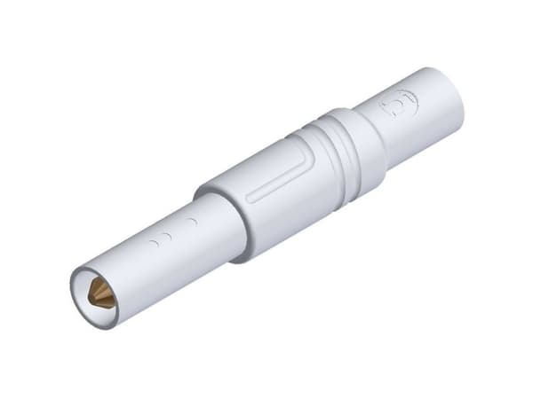 SKS Hirschmann LAS S S G Turvaliitin Liitin, suora Nastan halkaisija: 4 mm Valkoinen 1 kpl