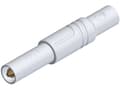 Pikkukuva 1 / 4: SKS Hirschmann LAS S S G Turvaliitin Liitin, suora Nastan halkaisija: 4 mm Valkoinen 1 kpl
