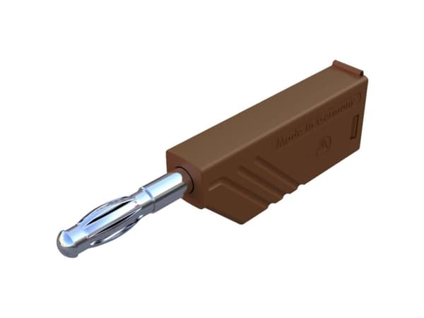 SKS Hirschmann LAS N WS braun Lamelstik Stik, lige Stift-diameter: 4 mm Brun 1 stk