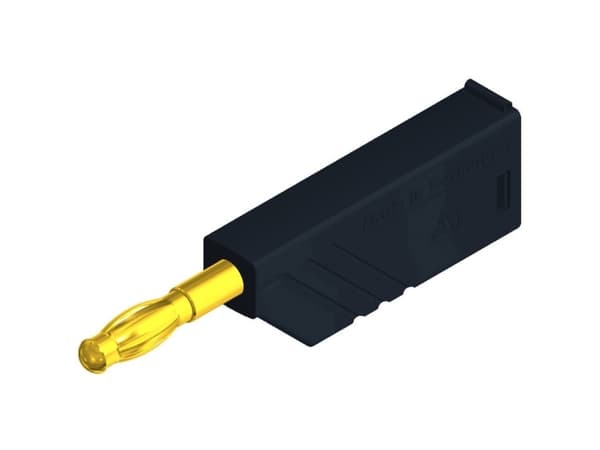 SKS Hirschmann LAS N WS Au Lamellipistoke Liitin, suora Nastan halkaisija: 4 mm Musta 1 kpl