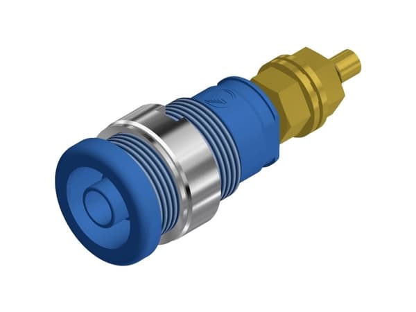 SKS Hirschmann SEB 2600 G M4 Sikkerheds-laboratorietilslutning Tilslutning, indbygning lodret Stift-diameter: 4 mm Blå 1 stk