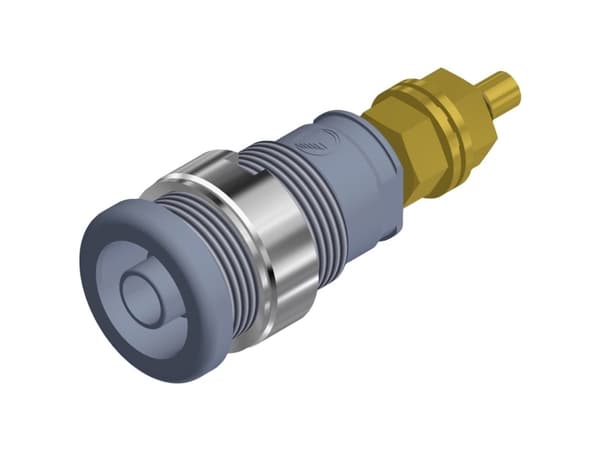 SKS Hirschmann SEB 2600 G M4 Sikkerheds-laboratorietilslutning Tilslutning, indbygning lodret Stift-diameter: 4 mm Grå 1 stk