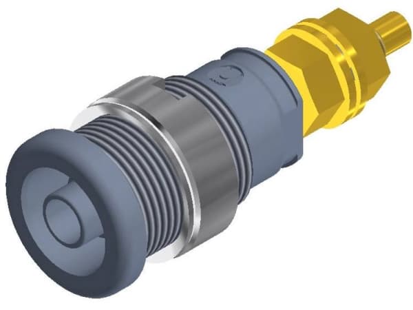 SKS Hirschmann SEB 2600 G M4 Sikkerheds-laboratorietilslutning Tilslutning, indbygning lodret Stift-diameter: 4 mm Grå 1 stk