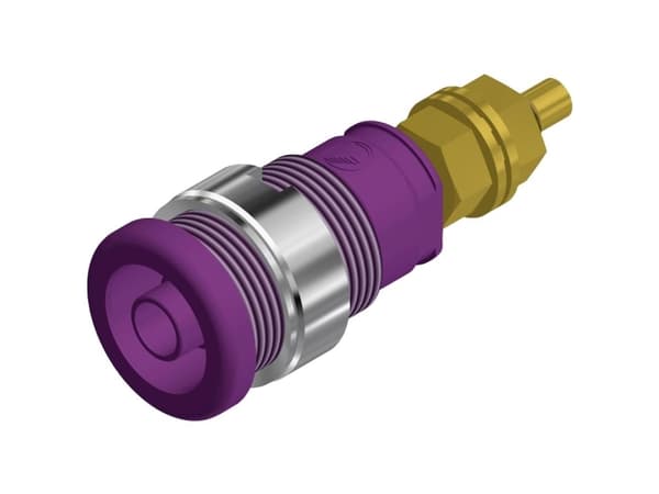SKS Hirschmann SEB 2600 G M4 Sikkerheds-laboratorietilslutning Tilslutning, indbygning lodret Stift-diameter: 4 mm Violet 1 stk
