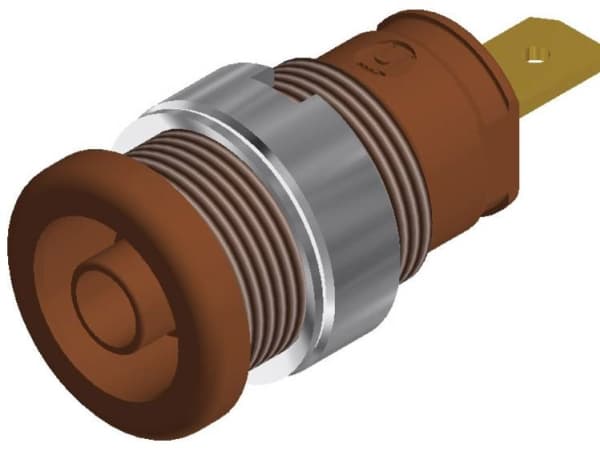 SKS Hirschmann SEB 2610 F4,8 Turvalaboratoriolaboratorioliitäntä Liitäntä, uppoasennus pystysuoraan Tapin halkaisija: 4 mm Ruskea 1 kpl