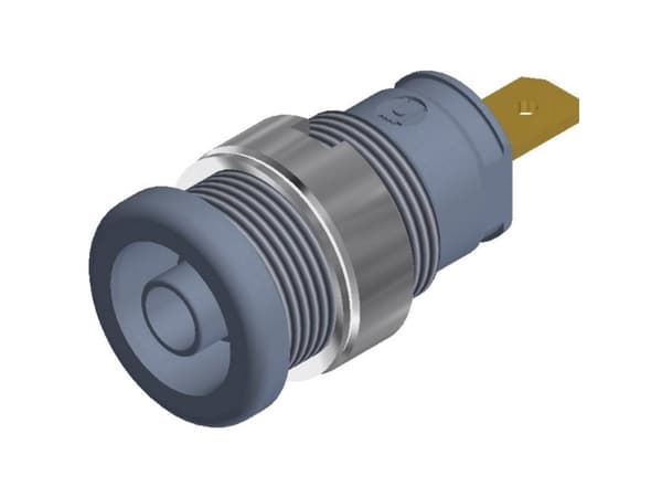 SKS Hirschmann SEB 2610 F4,8 Sikkerheds-laboratorietilslutning Tilslutning, indbygning lodret Stift-diameter: 4 mm Grå 1 stk