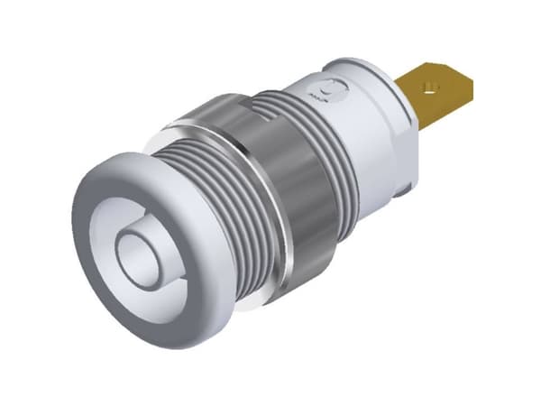 SKS Hirschmann SEB 2610 F4,8 Sikkerheds-laboratorietilslutning Tilslutning, indbygning lodret Stift-diameter: 4 mm Hvid 1 stk
